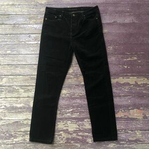 Courage b Black Corduroy Pants Size 10 High Rise Straight Thick Heavy
